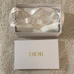 Dior White and Gold Gift Box with ribbon